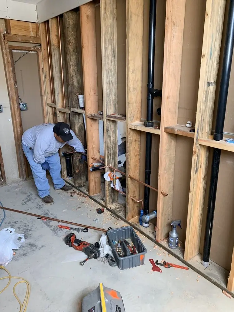 Commercial rough-in plumbing for Gas Line Repair in Boyds